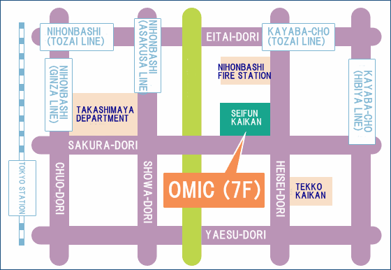 Map of OMIC Head Office